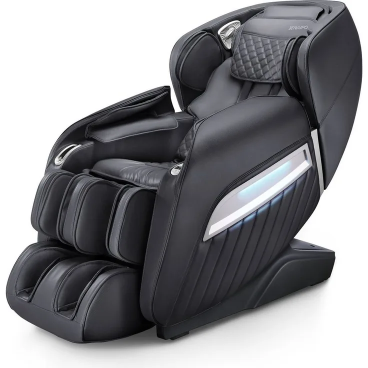 NAIPO Massagesessel Shiatsu Zero-Gravity Massagestuhl, Wärmetherapie, 3D Surround-Sound, USB, Bluetooth, Award Winner