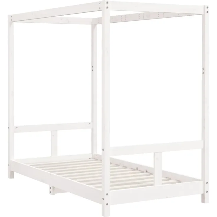 vidaXL Kinderbett Weiß 80x160 cm Massivholz Kiefer 834514