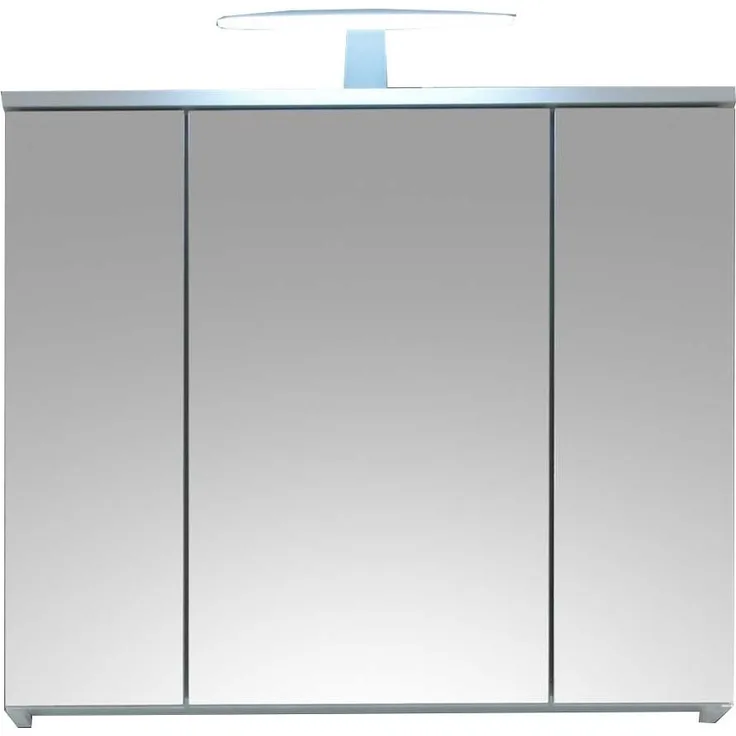 Spiegelschrank Spirit / Spice, Glas, Holzwerkstoff, Weiß, Verspiegelt, 80 x 67 x 20 cm