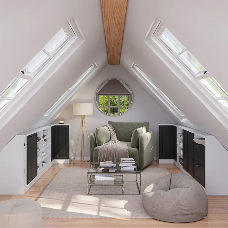 Eck-Küchenschrank für Dachschrägen R-Line Anthrazit Landhaus 75.6 cm mit 1 Tür Vicco – Bild 5