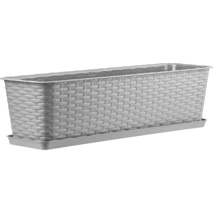 KADAX Balkon-Blumentopf, grauer Blumentopfboden, 60 cm – Bild 3