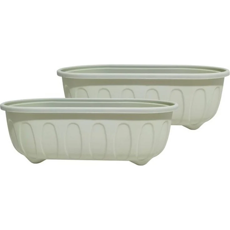 HTI-Living Blumenkasten Blumenkasten Nessa Pastell 2er-Set (Stück, 2 St, 2 Blumenkästen), Kräuterkasten Kunststoff – Bild 2
