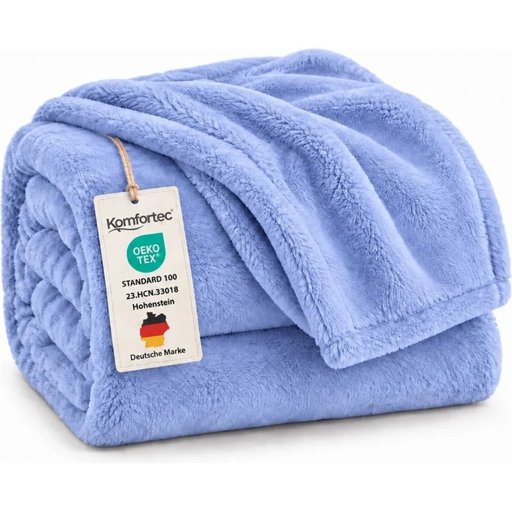 Wohndecke Kuscheldecke 260 g/m², flauschige Wohndecke, Fleecedecke, Oeko-Tex, Komfortec – Bild 1