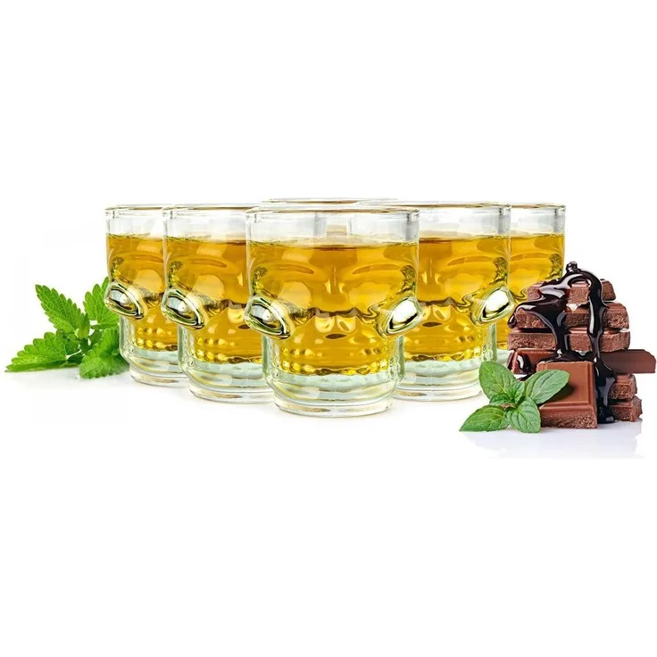 Schnapsgläser in Totenkopf Shotgläser Schädel Schnaps Shots Stamper Vodkagläser