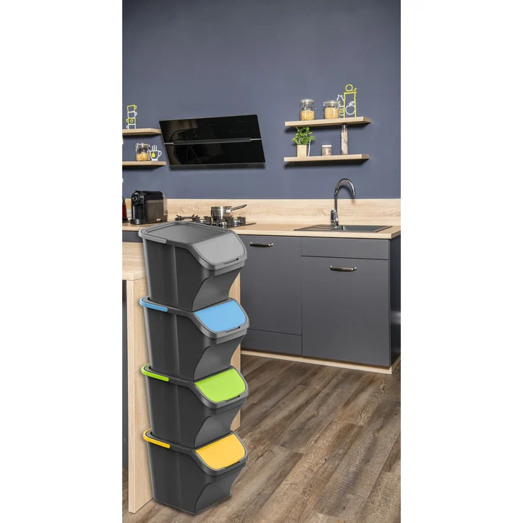 Gardissimo STACK Abfalleimer 25 Liter Mülleimer Mülltrenner Sortierer – Bild 5