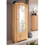 Home affaire Garderobenschrank Adele mit Spiegel, Breite 63 cm, mit 2 Schubladen, aus massiver Kiefer, FSC®