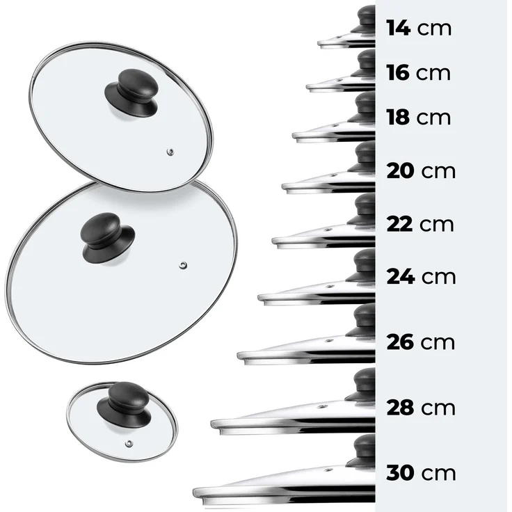 KADAX Glasdeckel 20cm hitzebeständig Universal 2 Stk – Bild 9