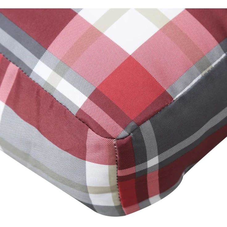 vidaXL Palettenkissen, Stoff, Rot Karomuster, 60 x 40 x 12 cm – Bild 6