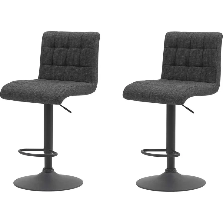 2er Set Barhocker Erika - Anthrazit – Bild 1