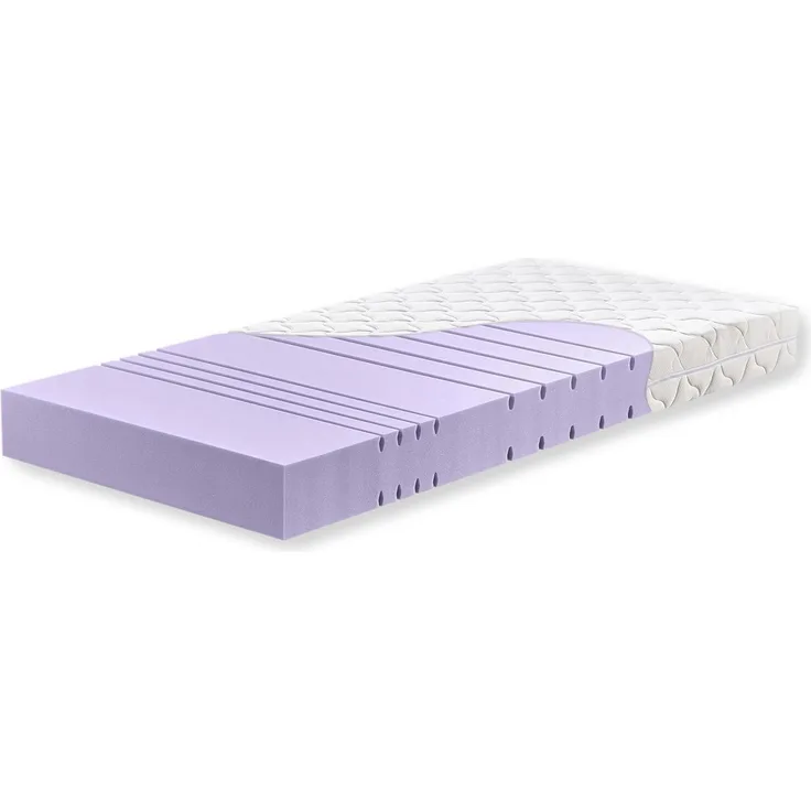 Betten-ABC KSP-1500 Deluxe -Kaltschaummatratze mit komfortablen 7 Zonen und Klimafaserbezug, Größe: 90x200, Härtegrad: H2