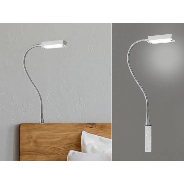 Fischer & Honsel 30602 LED Bettleuchte Raik nickel matt verstellbar