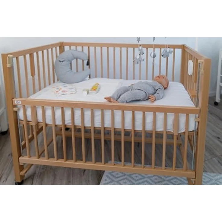 tiSsi¨ 'HAJO' XXL Beistellbett / Kinderbett, Buche, Natur, 120x60 cm – Bild 6