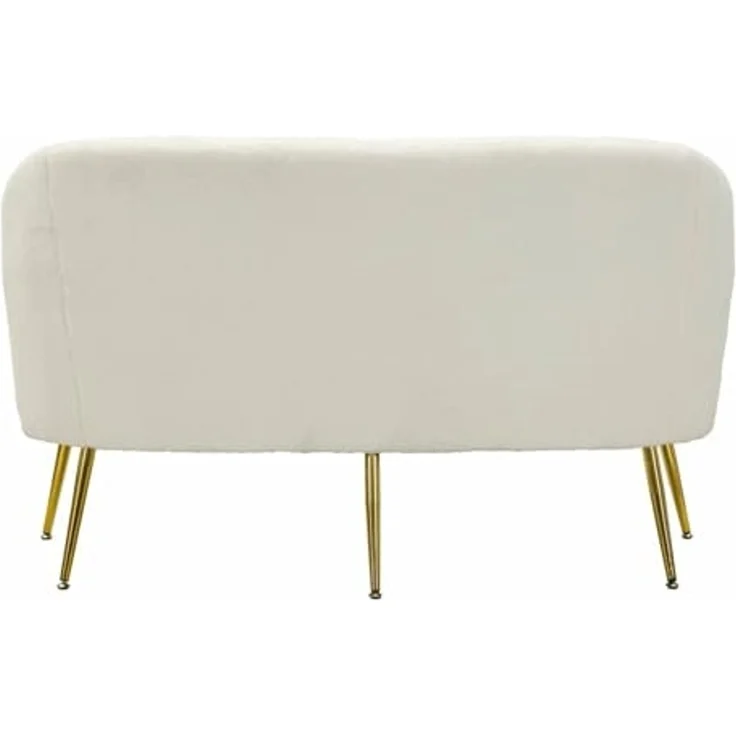 Dmora 2-Sitzer Sofa Javari 137 x 69 x 79 cm Weiß, inkl. Kissen – Bild 5