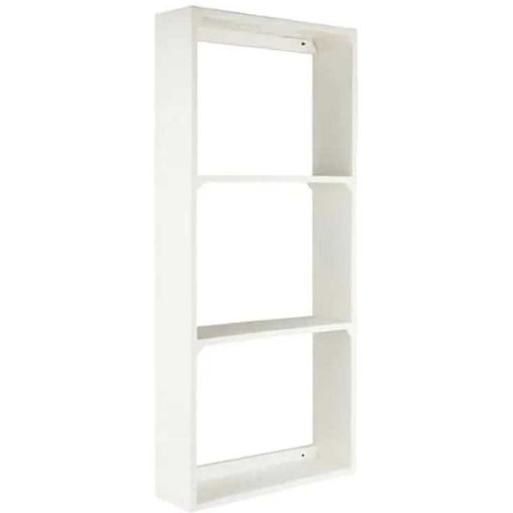 Ib Laursen - Wandregal Regal 3 Fächer Holz 40x90cm Unika Vintage Weiß 21026-11