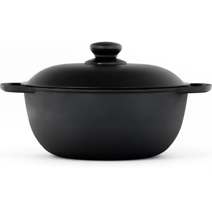 Gusseisen Topf 5L Gusseiserner Topf Ø 26cm Kochtopf aus Gusseisen mit Deckel – Bild 2