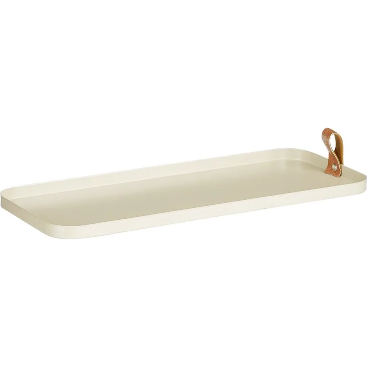 Mica Cadiz Tablett Cadiz rechteck beige aus Eisen 39,5 x 16,5 cm