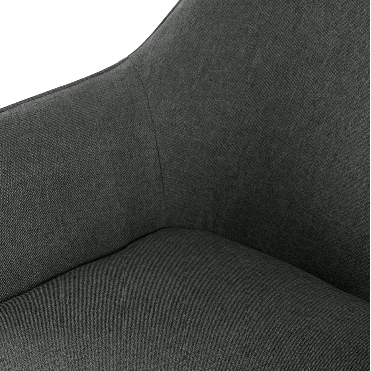 2er Set Esszimmerstuhl NIVER - Stoff Dunkelgrau 52x63x82 cm | Essstühle Esszimmerstühle Küchenstühle Wohnzimmerstühle – Bild 7