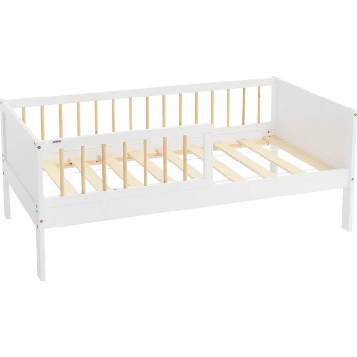 ML-DESIGN Kinderbett Bodenbett Juniorbett inkl. Lattenrost Einzelbett für Kinder Jugendbett, Junior-Bett mit Rausfallschutz Bettrahmen aus MDF / Kiefer – Bild 5