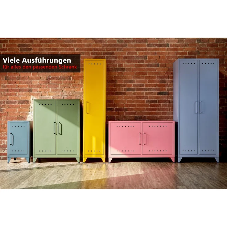 Bisley Fern Cabby Sideboard aus Metall | Metallschrank im Retro-Instustrial Design in sunflower, FERCA642 – Bild 7