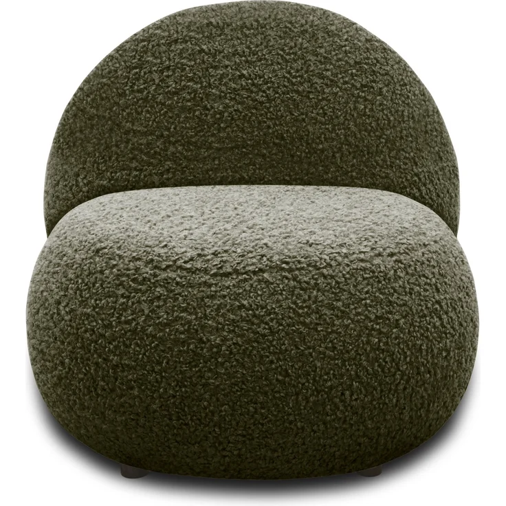DOMO. collection Sessel 700 016, Polstersessel, rund, gepolsterte Rückenlehne, Füße mit Filzgleitern, Armsessel, Polsterganitur, 73 x 75 x 76 cm (BxTxH), grün – Bild 2
