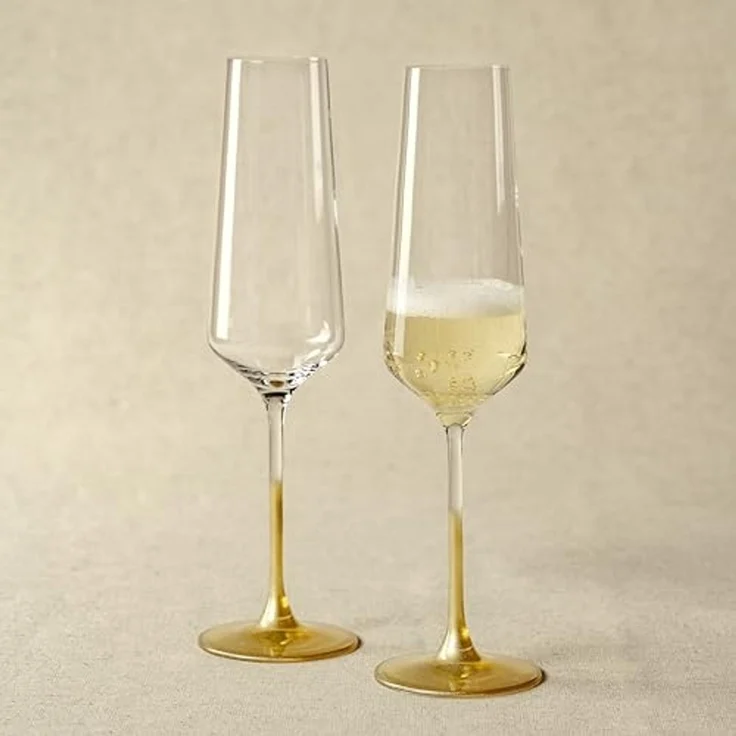 LEONARDO Sektglas PUCCINI, goldfarben, 2-tlg, Kristallglas, 2er Set, 280ml – Bild 3