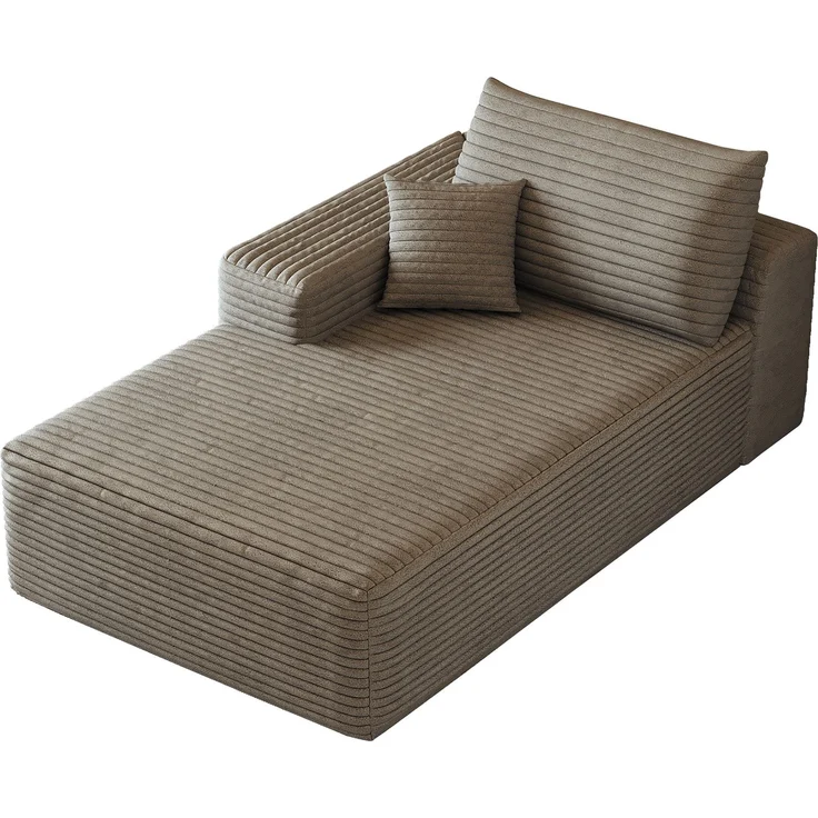 ZUBALIYA SchlafSofa mit Cordbezug, modular aufgebaut, ohne aufwendige Montage, für Wohnzimmer und Apartments – Bild 5