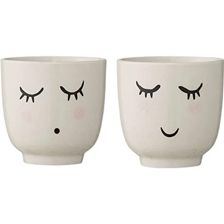 Bloomingville Smilla Becher 2er Set 180ml Keramik Wasserbecher Saftbecher dänisches Design