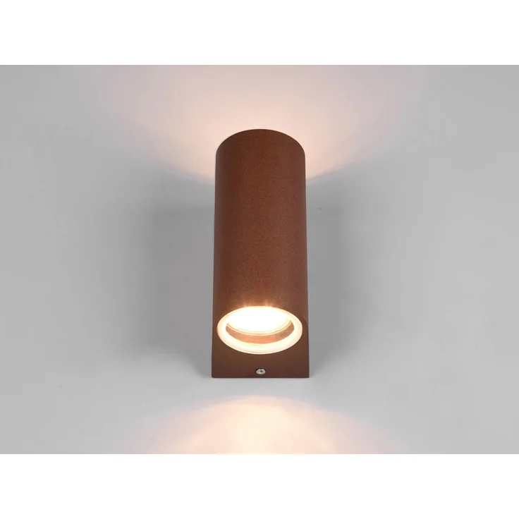 Runde Außenwandleuchte ROYA Up and Down Rost-Optik, Höhe 15cm – Bild 7