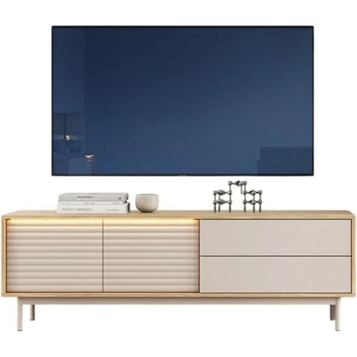 Compleo TV-Schrank mit 2 Schubladen Kaschmir, Lowboard LAMI – Bild 4