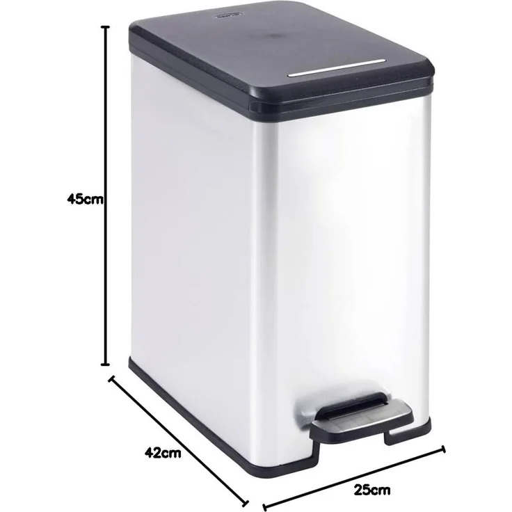 curver Mülleimer 25,0 l silbermetallic – Bild 2