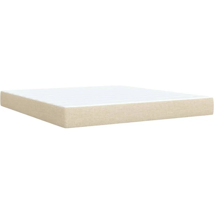 vidaXL Boxspringbett mit Matratze Creme 180x200 cm Stoff 3294454 – Bild 11