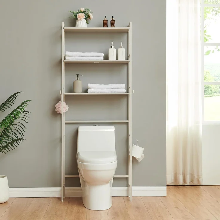 Toilettenregal Ljukhobro 164x64x20 cm Grau [en. casa] – Bild 3
