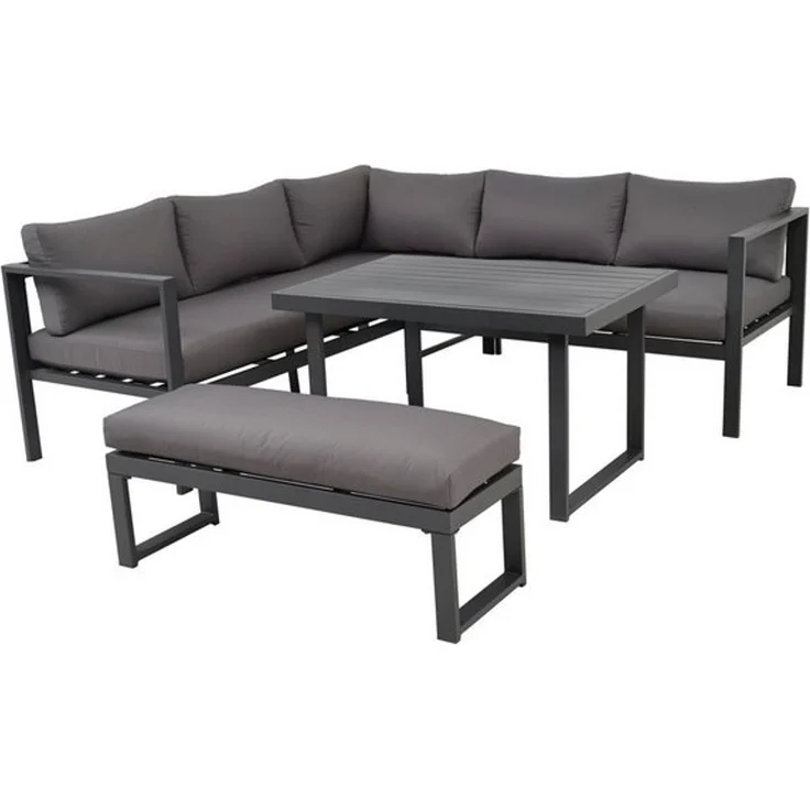 casa NOVA Gartenlounge-Set casa NOVA Lounge-Set GAMBARA BHT 190x65x127 cm grau Gartenset – Bild 4