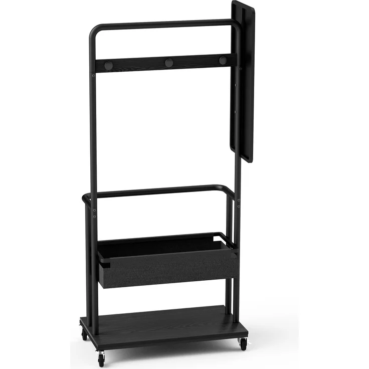 Faumrta Robuster Kleiderständer aus Metall mit Rollen, 3-in-1-Design mit Korb und Spiegel, Kleiderbügel, mobiler Kleiderständer mit Rollen, geräumiger Garderobenständer, Schwarz, 70*40*170cm70CM*40CM*170CMSchwarzParticle Board,Steel – Bild 10
