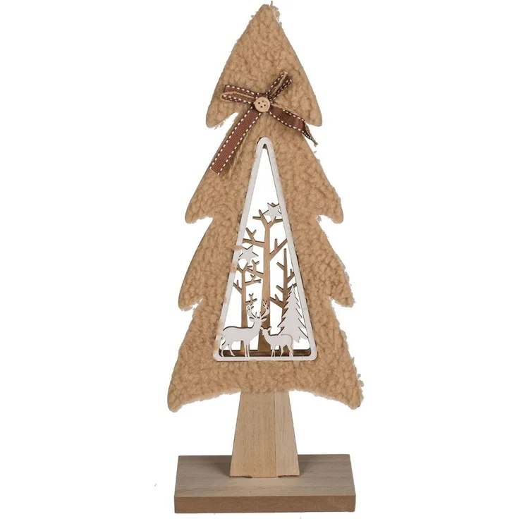 Weihnachtsbaum 40cm mit Stillleben in Grau oder Hellbraun Deko Tannenbaum hellbraun