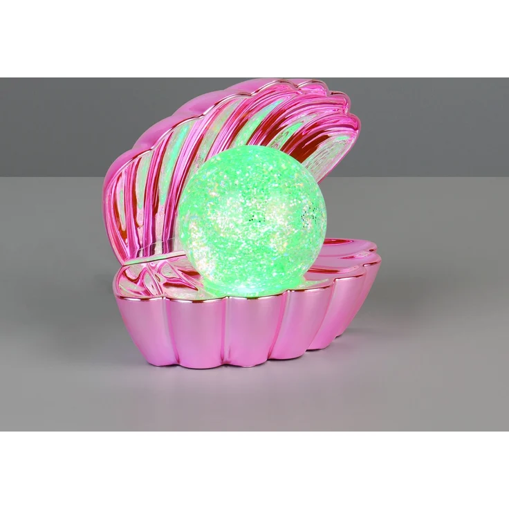 USB Muschel Tischlampe Pink mit RGB Beleuchtung, Höhe 14cm – Bild 6