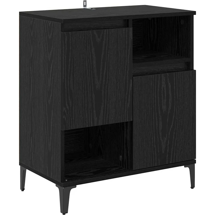 vidaXL Sideboards 3 pcs Schwarz Eichen-Optik 60 x 35 x 70 cm 3415596 – Bild 3