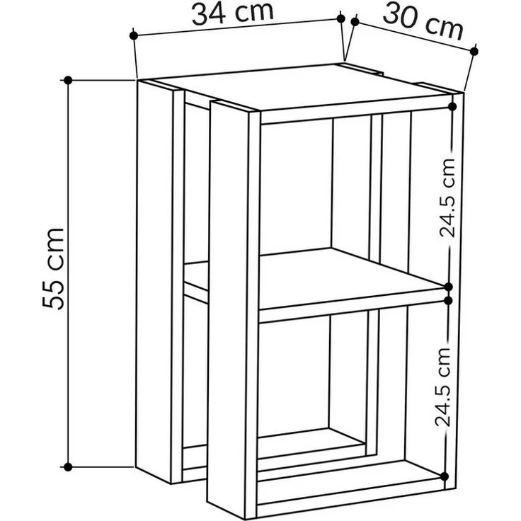 Calicosy Nachttisch Weiß H55 cm – LORRIE - Weiß – Bild 2