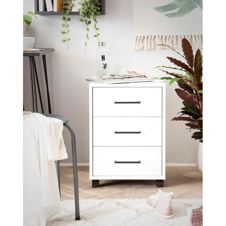 Schildmeyer Rollcontainer Ruby, Breite 40 cm, Mit Stifteinsatz, Metallbeschläge, feststellbare Möbelrollen – Bild 1