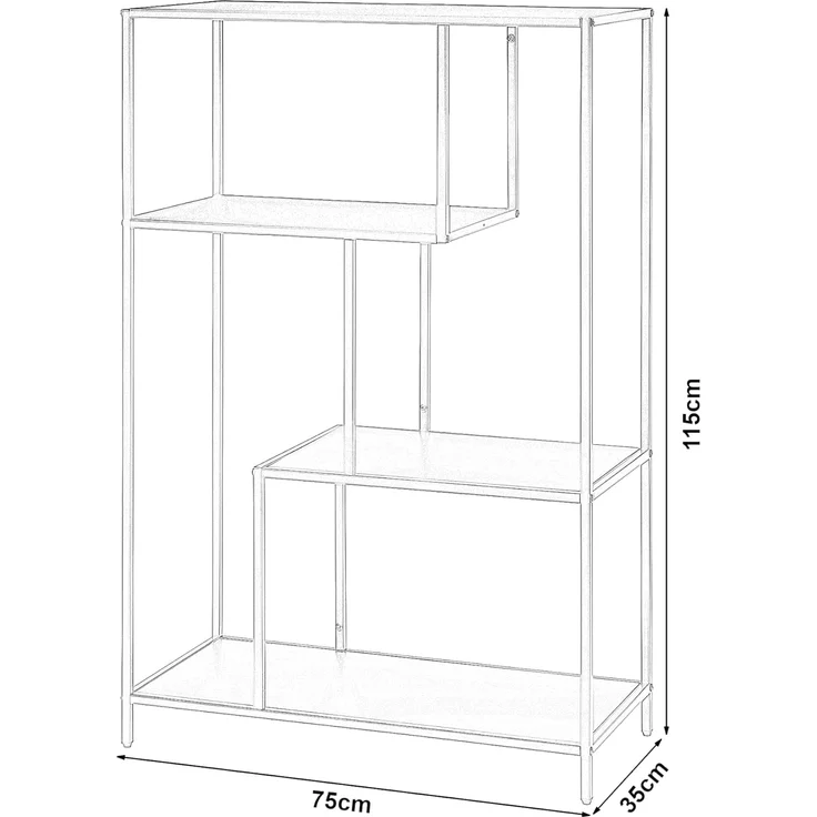 Bücherregal Reisjärvi Weiß, matt [en. casa] – Bild 2