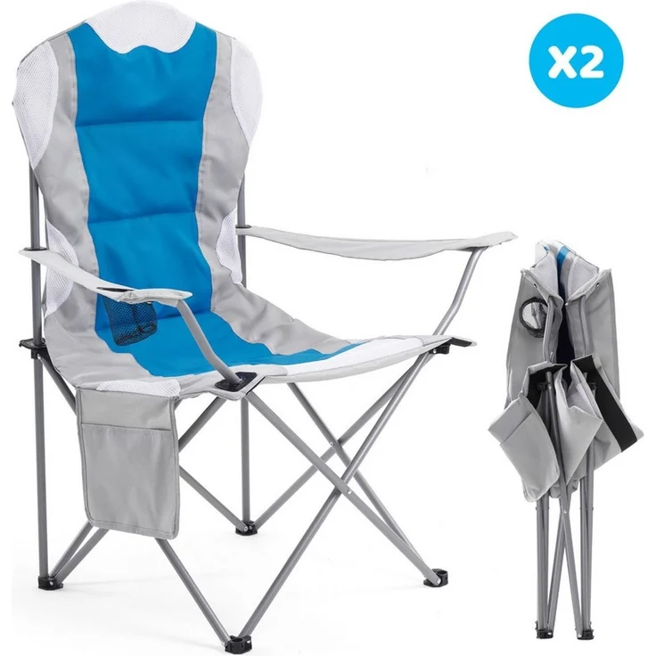 Mondeer Campingstuhl (2er Set) (2 St), Baumwollkissen tragbar – Bild 3