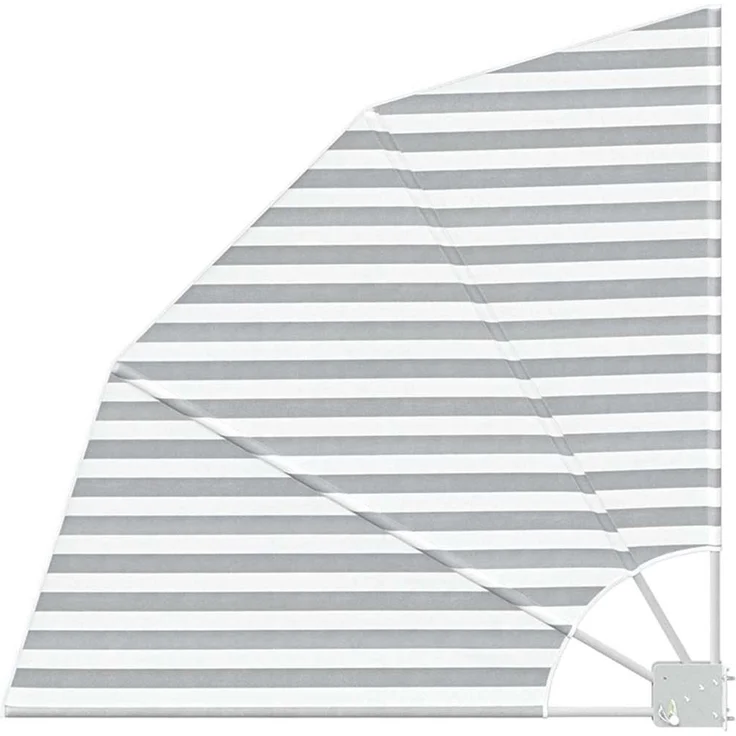 vidaXL Balkon Sichtschutz 115 x 115 cm Polyester Anthrazit und Weiß 42000913 – Bild 2