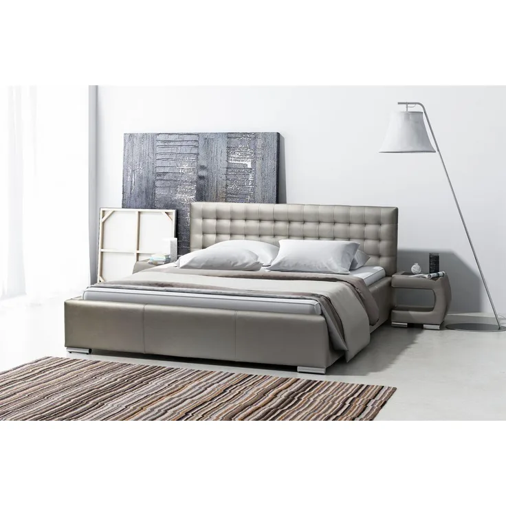 Polsterbett Doppelbett DORO Komplettset (Set 2) Grau 180x200 cm