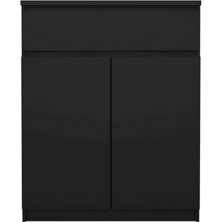Dmora - Kommode Julienne, Wohnzimmerbuffet, Wohnzimmer-Sideboard, Moderne Küchen-Speisekammer, 80x40 h100 cm, Schwarz – Bild 5