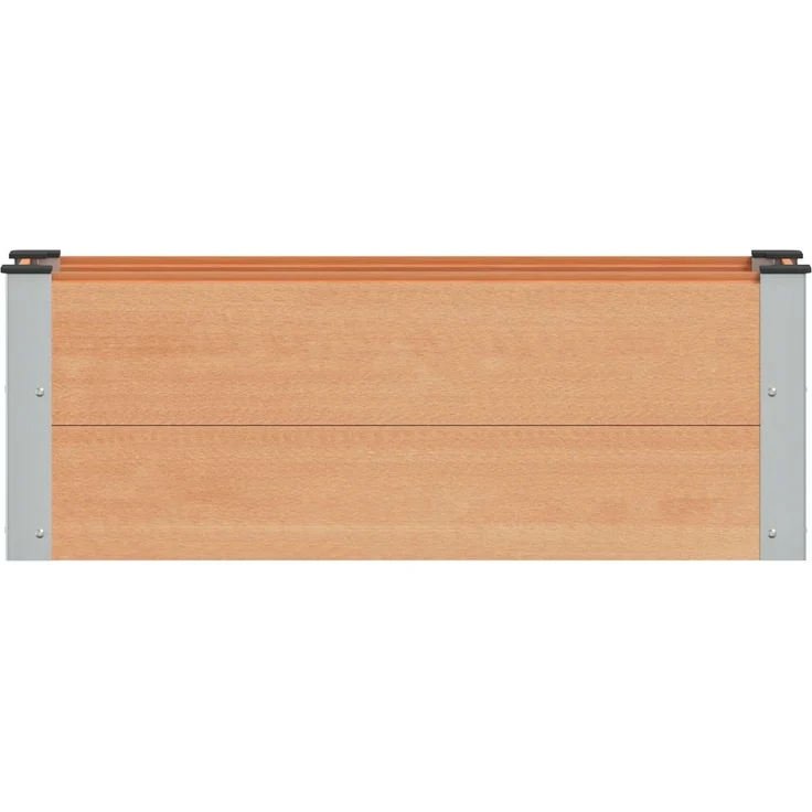 vidaXL Hochbeet Braun 100 x 30 x 36 cm WPC und Aluminium 42039026 – Bild 3