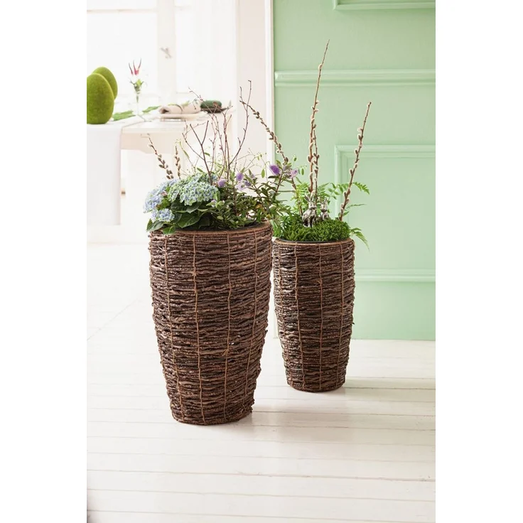 Übertopf Coconut 2er Set Blumentopf Pflanzentopf Pflanzen Blumen Kübel Deko – Bild 3