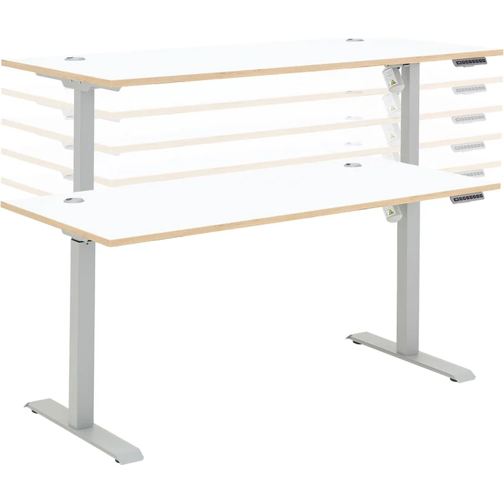 Höhenverstellbarer Schreibtisch MEMPHIS Weiß - 160 x 77 cm – Bild 2