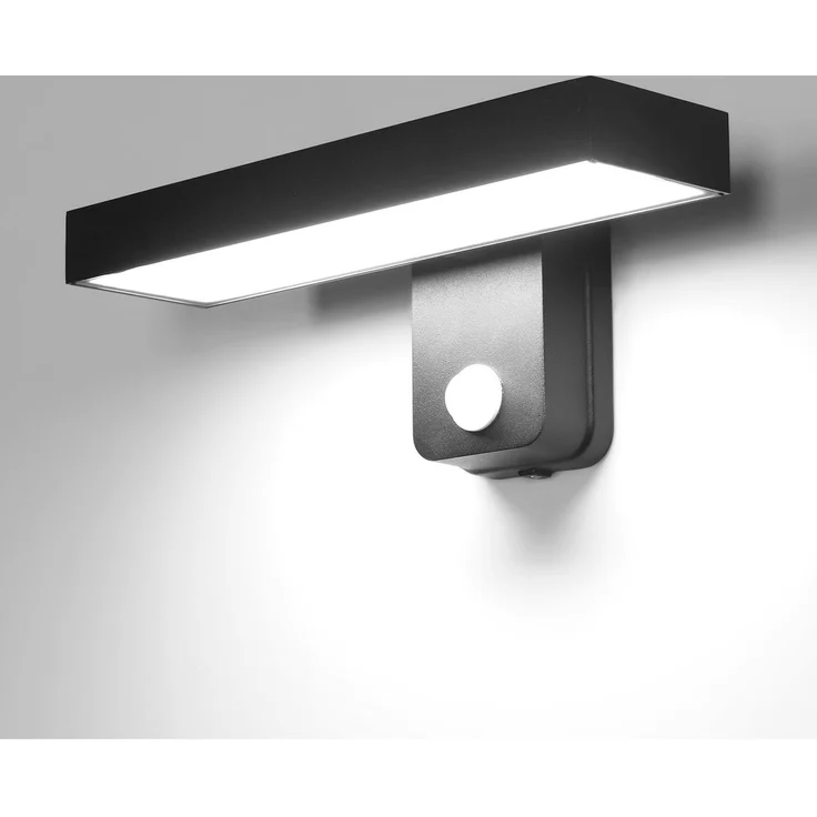 Comely LED Wandleuchte Aussen mit Bewegungsmelder, 17W 6500K Kaltweiß Aussenlampe Wand 350° Schwenkbar, IP65 Wasserdicht Außenwandleuchte Schwarz für Garten Terrasse Eingang Garage