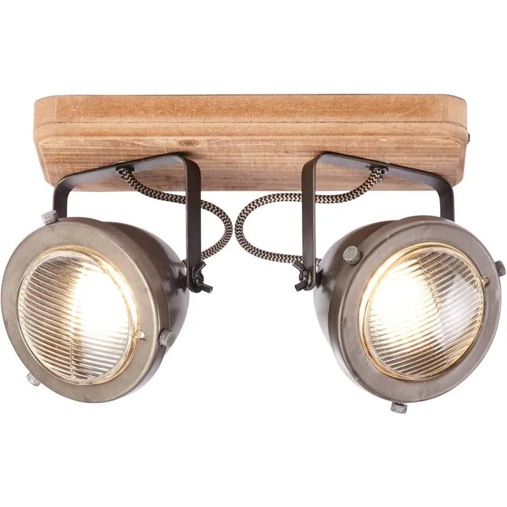 Brilliant Leuchten No. 72029-84 Spotbalken Carmen Wood 2-flammig GU10 bulb 5W
