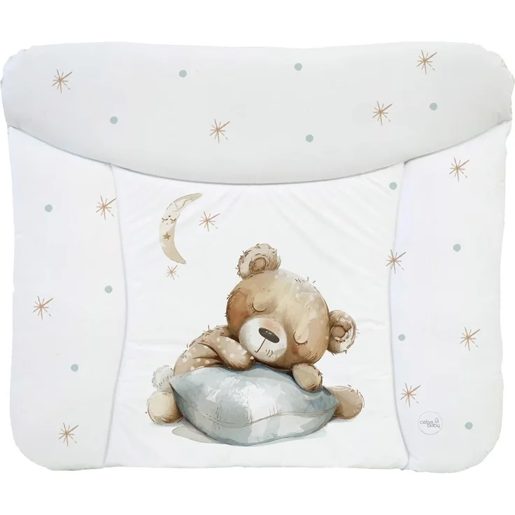 Ceba Baby® Wickelauflage 75x72 cm – Weiche Baby Wickelunterlage - Wasserdicht, abwaschbar - inkl. abnehmbarem Baumwollbezug – Für Jungen und Mädchen – OEKO-TEX® Standard 100 – Made in EU – Bild 3